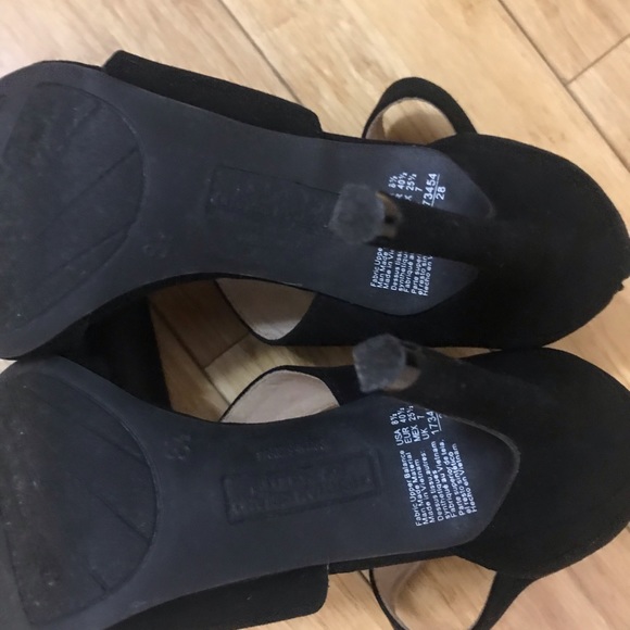 Christián Siriano shoes black cross crossed hells , black suede - Picture 12 of 12